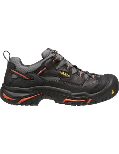 'Keen Utility' Men's Braddock Low Steel Toe - Black / Grey / Orange votre