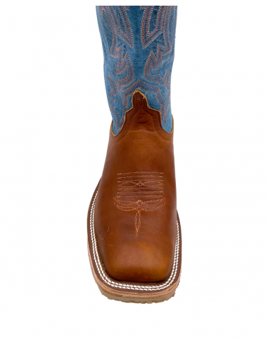 'Anderson Bean' Men's 13" Briar Mad Dog Western Boot - Brown / Blue Economisez 