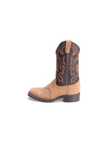 Stockman Cowboy Boot - Light Tan / Black Pour