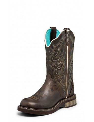 'Justin' Women's 12" Lily Western - Chocolate Brown votre