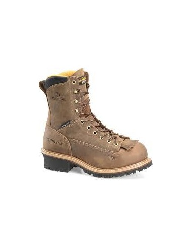 'Carolina' Men's 8" Logger EH WP Comp Toe - Dark Brown de technologie