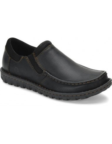 'Born' Men's Gudmund Leather Slip On - Black Comparez et commandez 