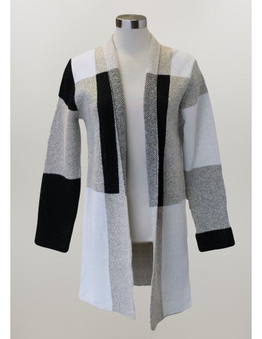 'Keren Hart' Long Sleeve Knit Duster - Black / White / Grey s'inspire de l'anatomie humaine