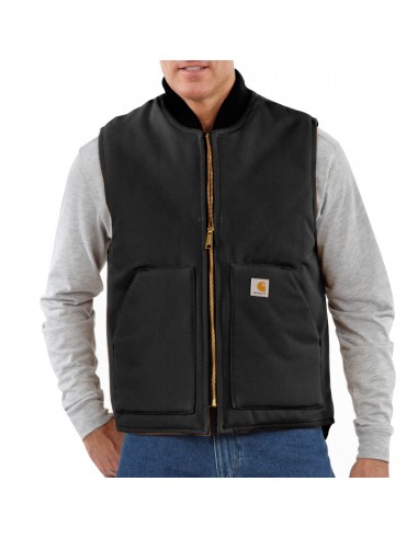 'Carhartt' Men's Duck Vest Arctic Quilt Lined - Black Pour