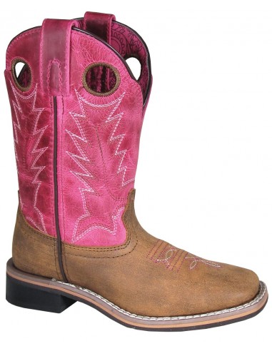 'Smoky Mountain' Children's Tracie Western Square Toe - Brown Distress / Pink Distress france