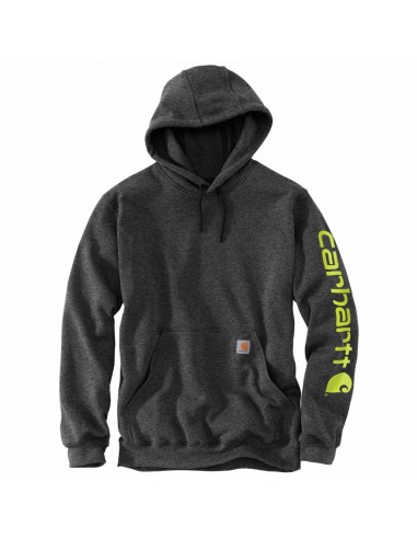 'Carhartt' Men's Midweight Sleeve Logo Hoodie - Carbon Heather brillant des détails fins