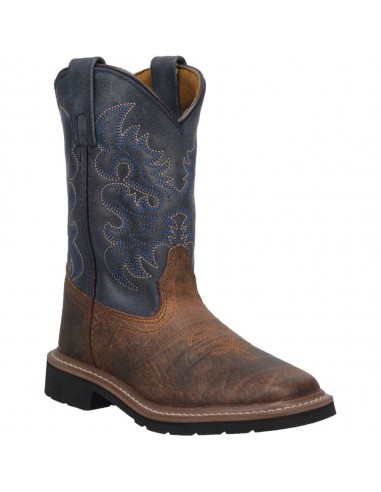 'Dan Post' Children's 8" Brantley Western -  Brown / Blue (Sizes 8.5C-3Y) online