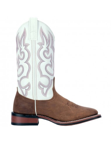 'Laredo' Women's 11" Mesquite Western Square Toe - Taupe / White En savoir plus