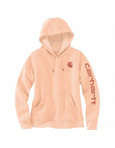 'Carhartt' Women's Clarksburg Sleeve Logo Hoodie - Cantaloupe Voir les baskets