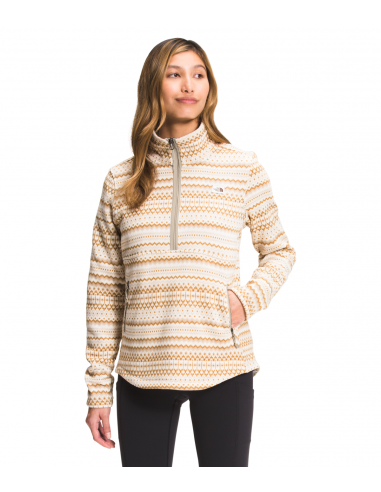 'The North Face' Women's Crescent 1/4 Zip Pullover - Gardenia White Print des créatures d'habitude