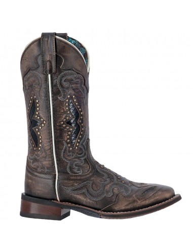 'Laredo' Women's 11" Spellbound Western Square Toe - Blacktan ouvre sa boutique