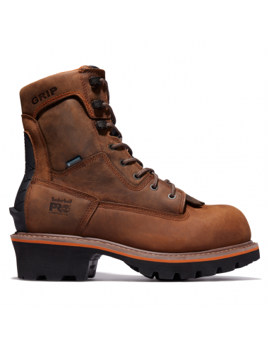 'Timberland Pro' Men's 8" Evergreen Logger EH WP Comp Toe - Brown à prix réduit toute l'année