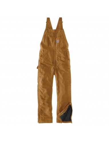 'Carhartt' Men's Loose Fit Firm Duck Insulated Bib Overall - Brown livraison et retour toujours gratuits