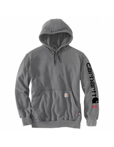 'Carhartt' Men's Flame-Resistant Force® Midweight Logo Sweatshirt - Granite Heather plus qu'un jeu 