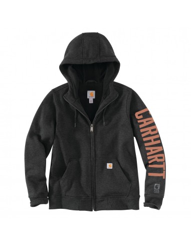 'Carhartt' Women's Rain Defender Original Fit Full-Zip Fleece Lined Graphic Hooded Sweatshirt - Carbon Heather d'Europe débarque