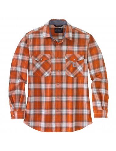 'Carhartt' Men's Rugged Flex Relaxed Fit Lightweight Snap Front Plaid - Jasper Par le système avancé 