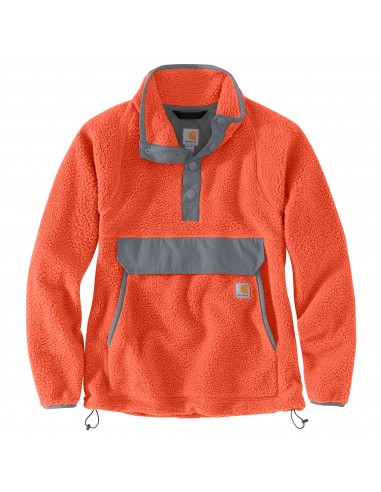 'Carhartt' Women's Relaxed Fit 1/4 Snap Fleece Pullover - Earthen Clay Livraison rapide