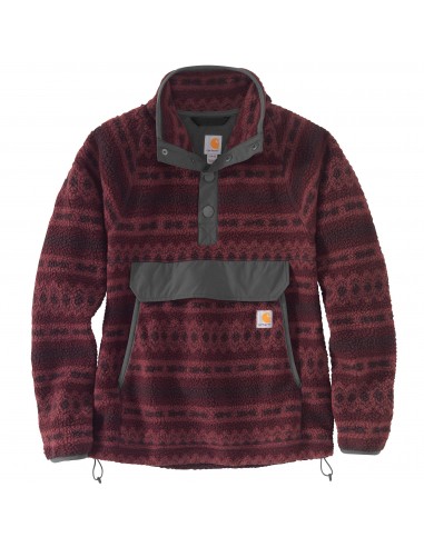 'Carhartt' Women's Relaxed Fit 1/4 Snap Fleece Pullover - Port Aztec votre