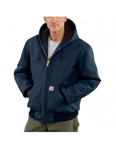 'Carhartt' Men's Loose Fit Firm Duck Insulated Flannel-Lined Active Jacket - Navy pas cher