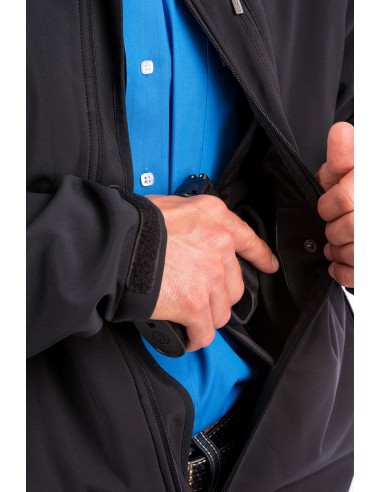 'Cinch' Men's Concealed Carry Bonded Logo Jacket - Black Véritable concentré