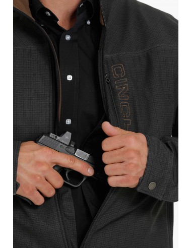 'Cinch' Men's Concealed Carry Bonded Logo Jacket - Black / Tan une grave pollution 