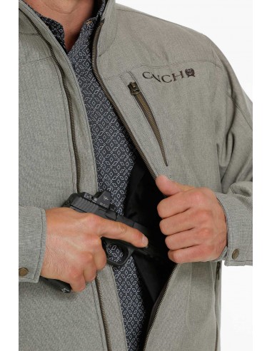 'Cinch' Men's Concealed Carry Bonded Logo Jacket - Stone les ctes