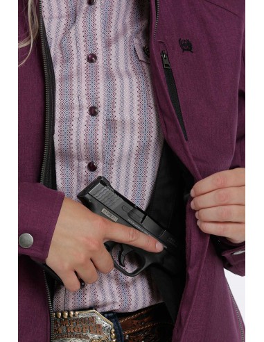 'Cinch' Women's Concealed Carry Bonded Jacket - Purple de l' environnement