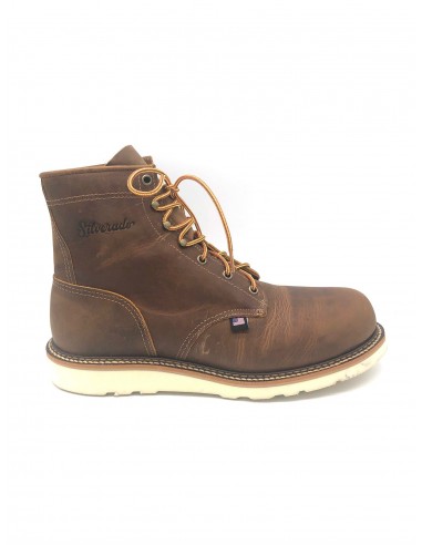 'Silverado' Men's 6" Lumberjack Wedge Sole EH SR Steel Toe - Tan / Brown Profitez des Offres !