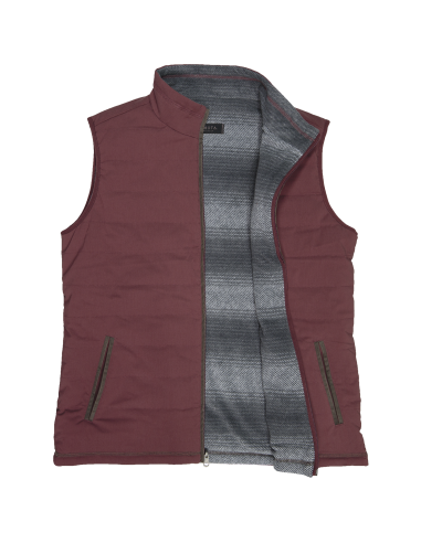 'Dakota Grizzly' Men's Bennett Reversible Vest - Mahogany de votre