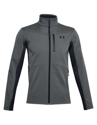 'Under Armour' Men's Coldgear Infrared Shield Jacket - Pitch Grey / Black basket pas cher