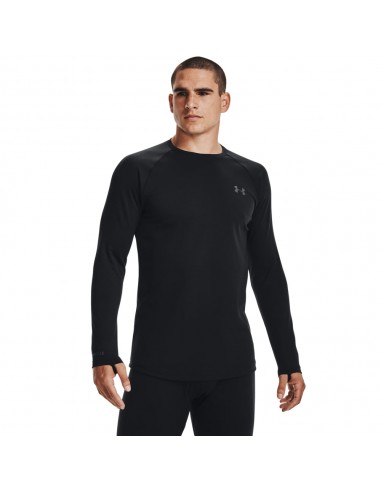 'Under Armour' Men's ColdGear® 3.0 All Season Baselayer Crew - Black brillant des détails fins