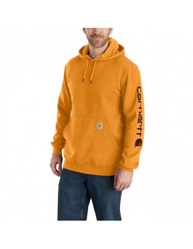 'Carhartt' Men's Midweight Sleeve Logo Hoodie - Marigold Heather Véritable concentré