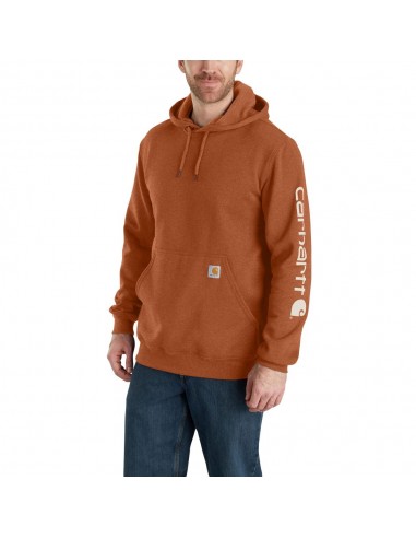 'Carhartt' Men's Midweight Sleeve Logo Hoodie - Burnt Sienna Heather de l' environnement